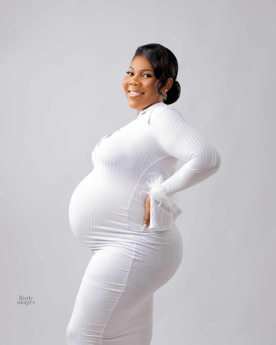 Birdy images elegant studio marternity photoshoot in Winneba